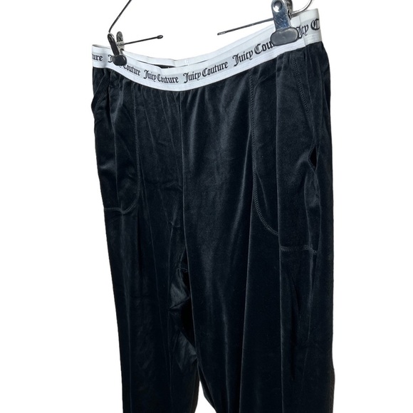 Juicy Couture Velour Black Pajama Loungewear Sleepwear - Picture 7 of 12